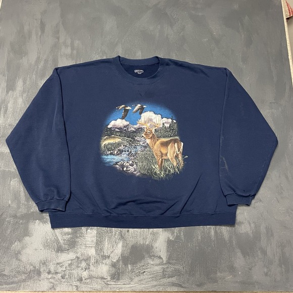 Vintage Other - Vintage Deer Valley sweatshirt mens XXL Blue 2000s y2k geese